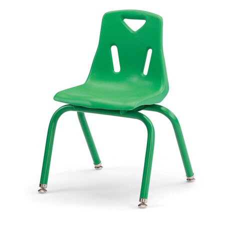 Jonti-Craft Berries Stacking Chairs with Powder-Coated Legs, 14 in. Ht, Set of 6, Green 8124JC6119